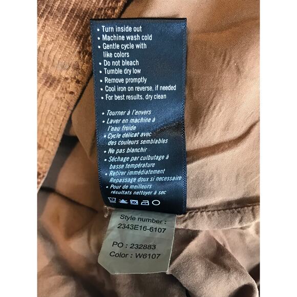 Paige Womens Brown Corduroy Button Down Jacket Size Large - Picture 8 of 8